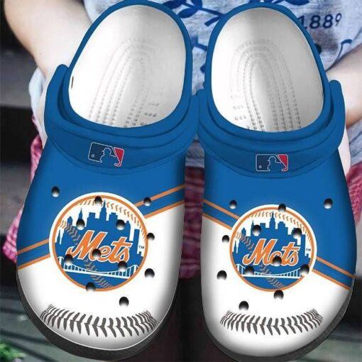 Mlb New York Mets Blue Crocs Clog Shoescrocband Clog