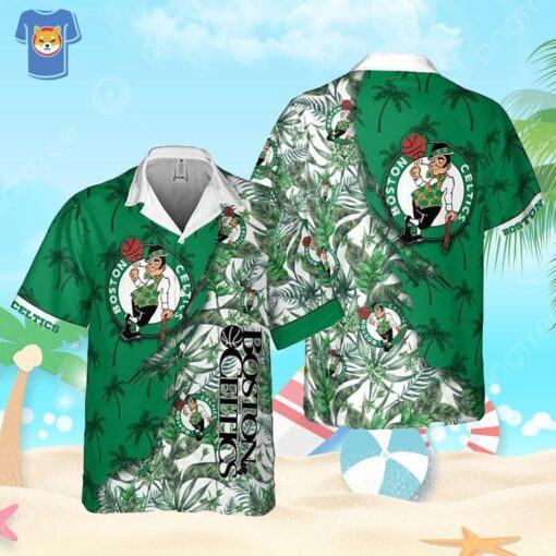 NBA Boston Celtics Tropical Flowers Hawaiian Shirt