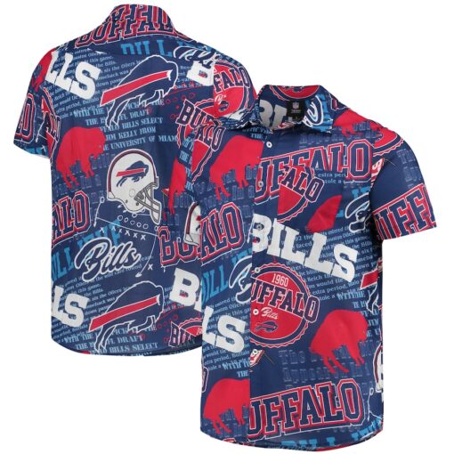 NFL Buffalo Bills FOCO Thematic Button-Up full 3D Shirt