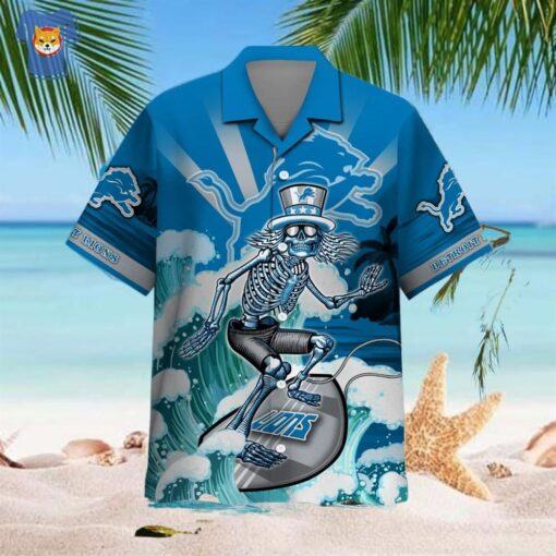 NFL Detroit Lions Grateful Dead Hawaiian Shirt