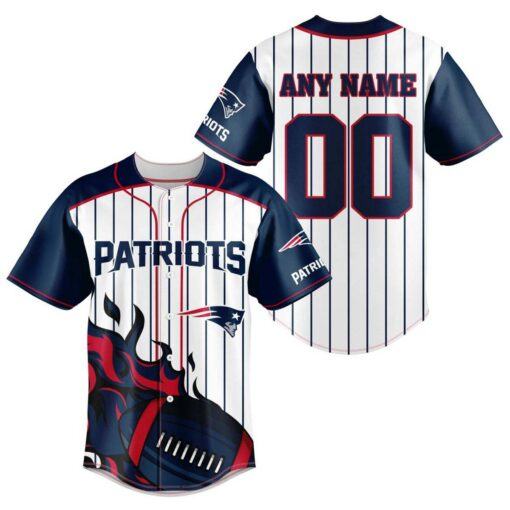 NFL New England Patriots Specialized Design In Baseball Jersey 3D custom name number