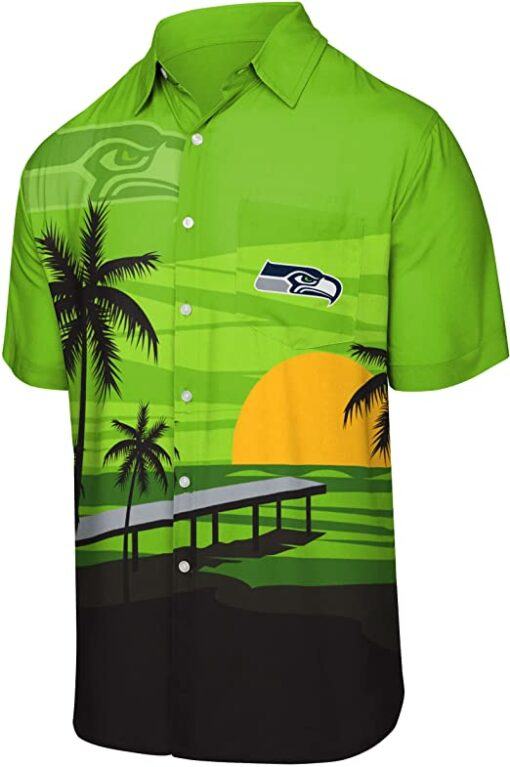 NFL seahawks Floral Aloha Tropical hawaiian Shirt No1