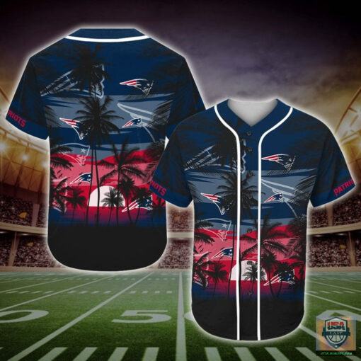 New England Patriots NFL Palm Tree Baseball Jersey 3d custom for fan