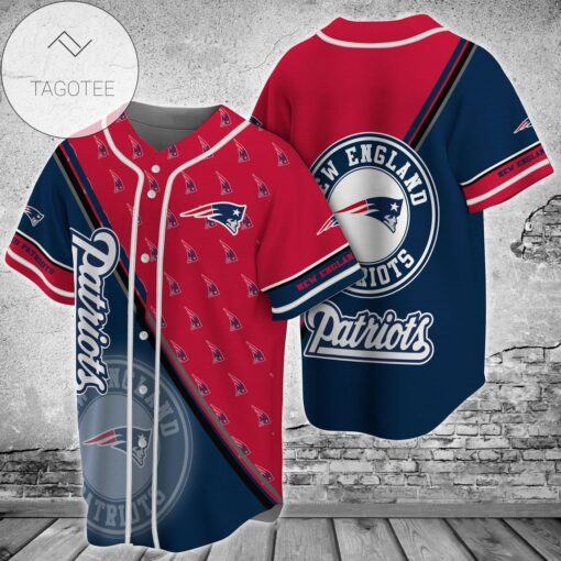 New England Patriots nfl Baseball Jersey full logo vintage 3d custom