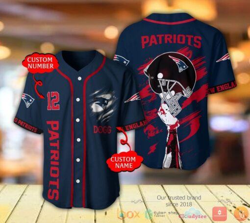 New England Patriots nfl Personalized Baseball Jersey Shirt Custom 3d name number