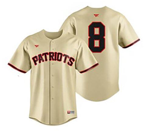 New England Patriots nfl baseball jersey style custom 01 for fan