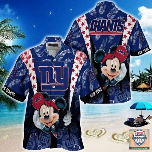 New York Giants nfl mickey mouse Hawaiian Shirt custom for fan