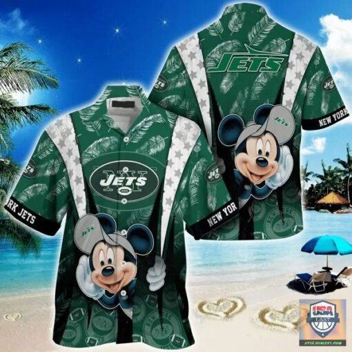 New York Jets nfl mickey mouse Hawaiian Shirt custom for fan