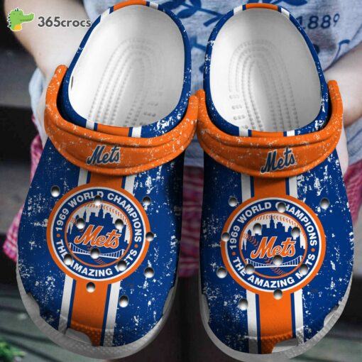 New York Mets Baseball Custom Footwear Name Crocs Clogs Team Series