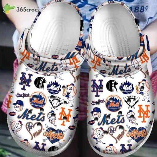 New York Mets MLB Clog Design Suitable Across Ages Gender Walk the Baseball Path
