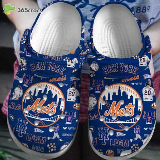 New York Mets MLB Sport Edition Comfortable Clogs Shoes Crocs Perfect Fans Gear