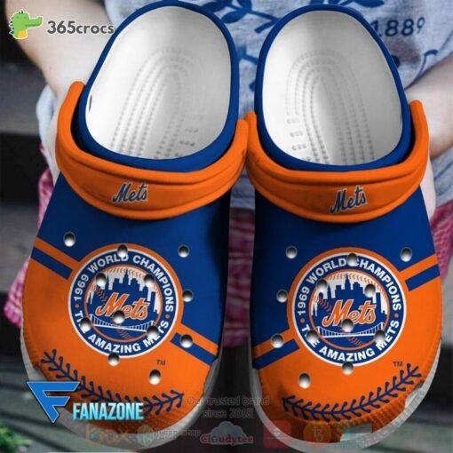 New York Mets Orange MLB Sport Crocs Clogs Shoes Comfortable