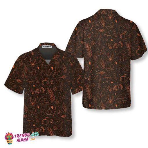 Orange Autumn Harvest Thanksgiving Hawaiian Shirt, Unique Thanksgiving Gift For Men And Women