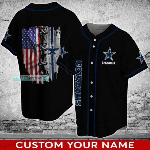 Personalize Dallas Cowboys America’s Team Graphic Baseball Jersey