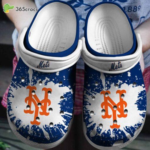 Personalized New York Mets Baseball Team Crocs Clog Custom Name Shoes