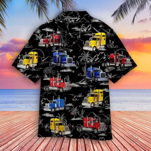 Semi Trailer Truck Trendy Hawaiian Shirt For
