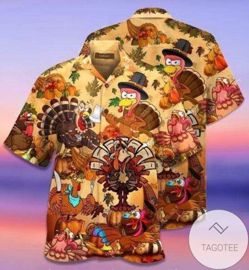 Shop Hawaiian Shirts Happy Turkey Day Thanksgiving