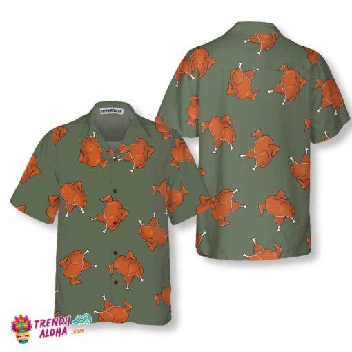 Thanksgiving Day Roasted Turkey Pattern Hawaiian Shirt, Funny Thanksgiving Shirt, Gift For Thanksgiving Day