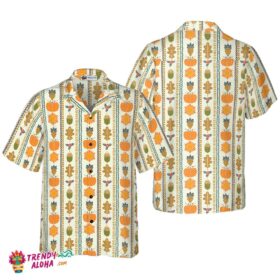 Thanksgiving Day Vertical Pattern Hawaiian Shirt