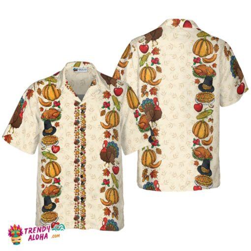 Thanksgiving day Dinner turkey pumpkin Hawaiian Shirt