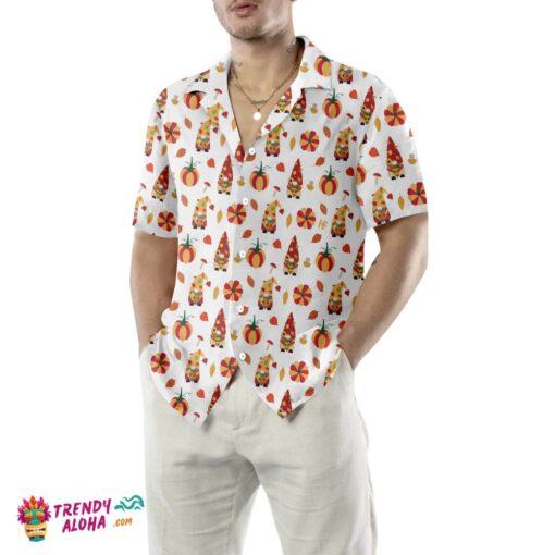 Thanksgiving Gnomes Shirt For Men Thanksgiving Hawaiian Shirt, Seamless Gnomes Thanksgiving Gift