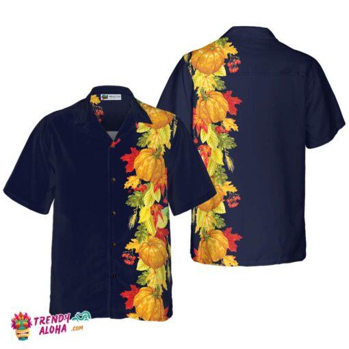 Thanksgiving Harvest Season Elements Hawaiian Shirt