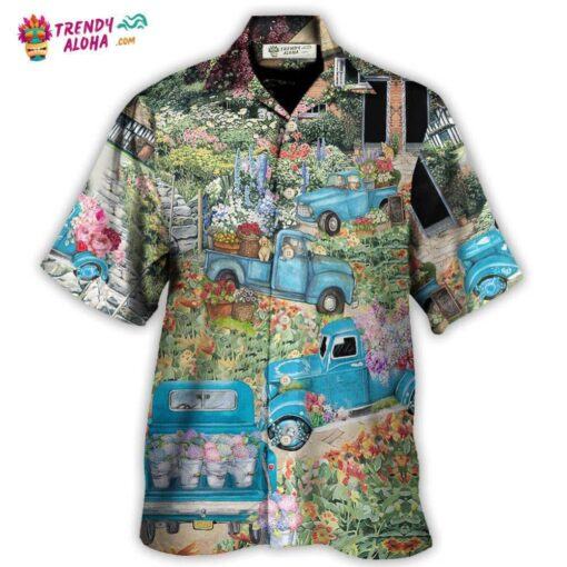 Truck Delivery Happiness Flower Around Town Hawaiian Shirt – Trendy Aloha