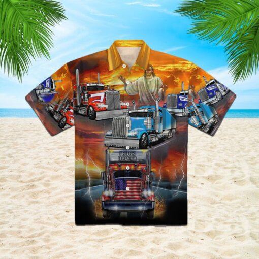 Truck Driver Jesus Bless Aloha Hawaiian Shirts For Men & For Women