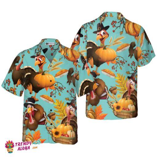 Turkey For Thanksgiving Hawaiian Shirt, Thanksgiving Gobble Shirt, Gift For Thanksgiving Day