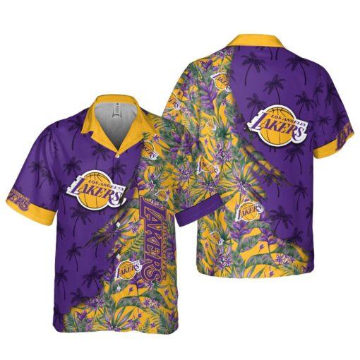Unique Design Hawaiian Shirt of Los Angeles Lakers