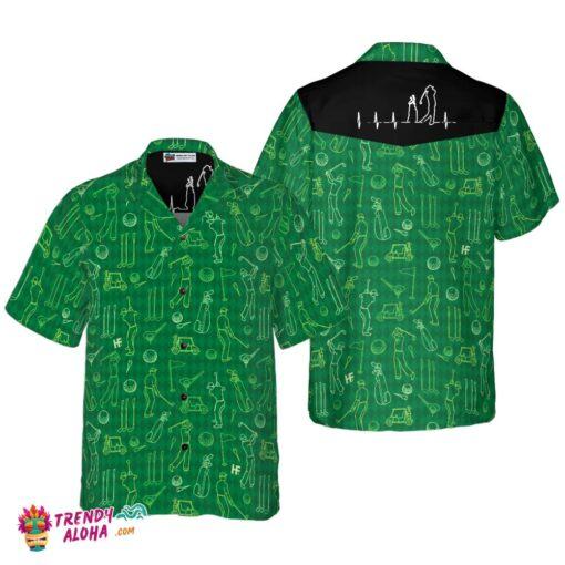 Various Golf Icons Pattern Hawaiian Shirt