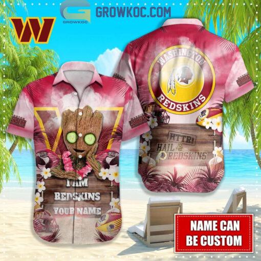 Washington Commanders NFL Hawaiian Groot Design Button Shirt