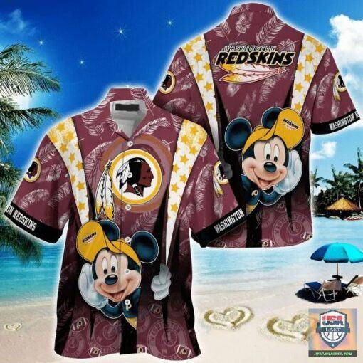 Washington Redskins nfl mickey mouse Hawaiian Shirt custom for fan