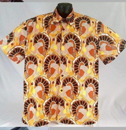 Wild Turkeys Celebration Hawaiian Shirt Elegance Design Thanksgiving Theme