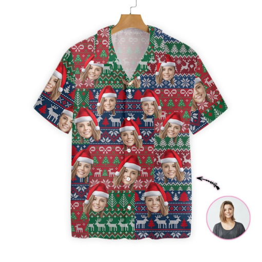 Funny Face For Christmas Custom Hawaiian Shirt