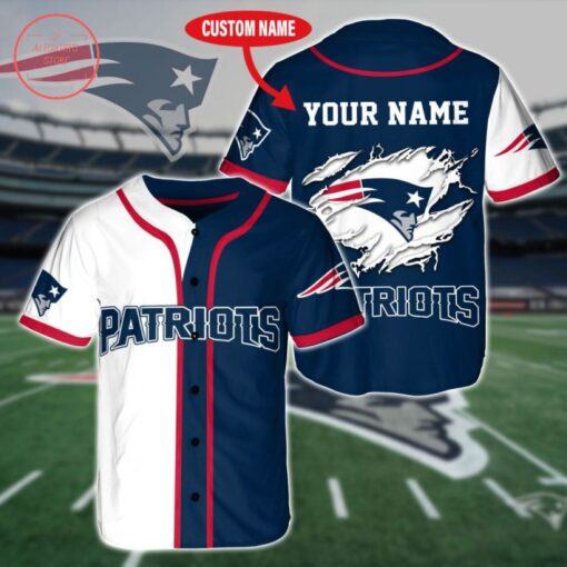 new england patriots nfl baseball jersey retro shirt 3d custom name number