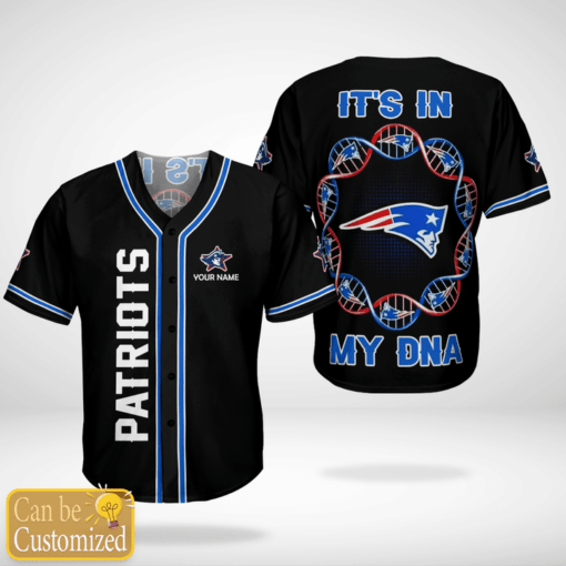 new england patriots nfl my its dna baseball jersey shirt custom name