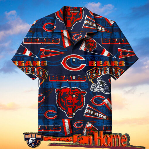 nfl Chicago Bears Hawaiian shirt graphic for fans
