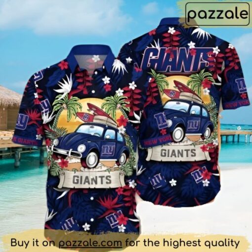 Best New York Giants Nfl Flower Hawaiian Shirt, NY Giants Hawaiian Shirt Summer Football Shirts