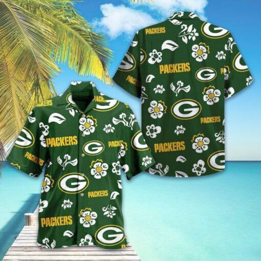 Green Bay Packers Dark Green Logo Hawaiian Shirt