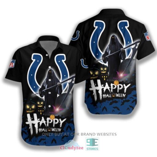 [HALLOWEEN] NFL Indianapolis Colts Happy Halloween Hawaiian Shirt for fan