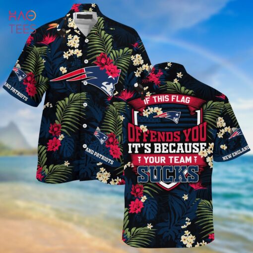 New England Patriots NFL-Summer Hawaiian Shirt And Shorts, With Tropical Patterns For Fans
