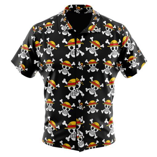 Luffy One Piece logo Button Up hot Hawaiian Shirt