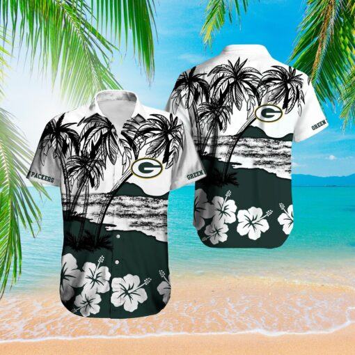 Men Short Sleeve Summer Beach Packers Hawaiian Shirts