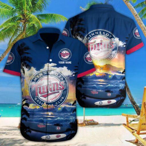 Minnesota Twins MLB Team Custom Name Hawaiian Shirt, Twins Hawaiian Shirt