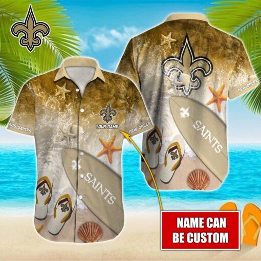 New Orleans Saints Custom Name Hawaiian Shirt
