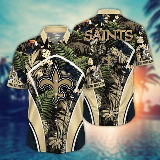 New Orleans Saints NFL Hawaiian Shirt Garden Parties Aloha Shirt