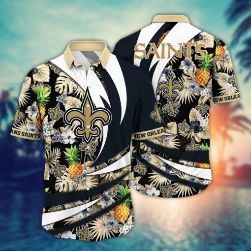 New Orleans Saints NFL Hawaiian Shirt Sea Breeze Aloha Shirt