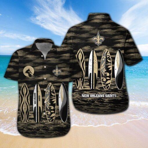 New Orleans Saints Short Sleeve Button Up Tropical Hawaiian Shirt VER01