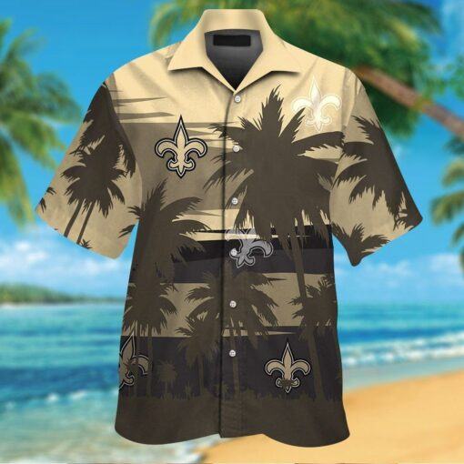 New Orleans Saints Short Sleeve Button Up Tropical Hawaiian Shirt VER011